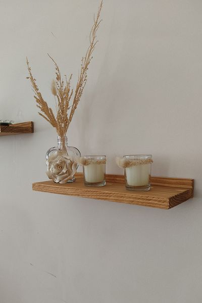 Moola Wooden Wall Shelf, Solid Wood Shelf, Single Wall Shelf
