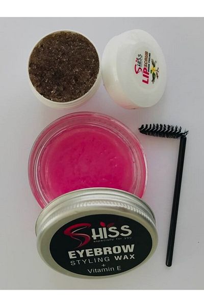 shiss Extra Vitamin Eyebrow Wake-coffee&vanilla Lip Scrub (two in one)