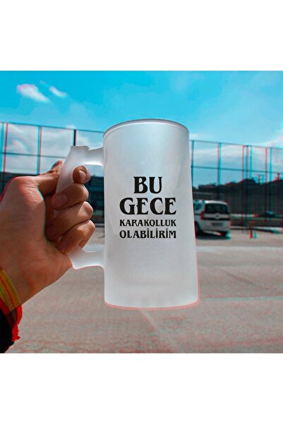 Vays Bu Gece Karakolluk Olabilirim Buzlu Cam Bira Bardağı