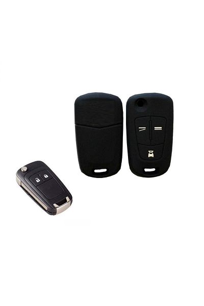 Point Opel 3-Key Silicone Key Case Black Color