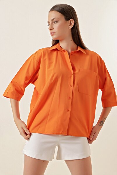 Bigdart 20124-es nagyméretű zsebes ing - narancssárga