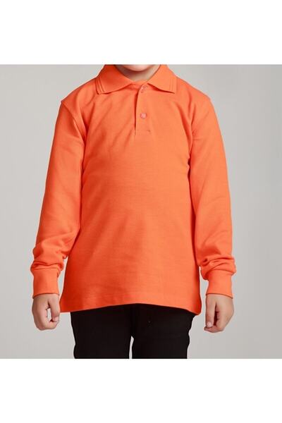 BLUEMOOR Unisex dečija polo majica Jednobojno paket dugih rukava školska Pamu...