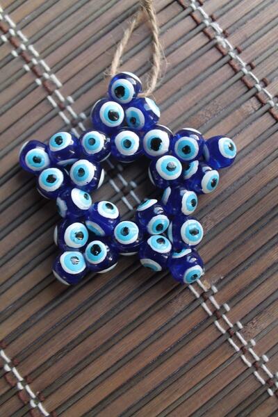 Emtory Home Nazar Boncuklu Dekoratif Yıldız Duvar Süsü - Yıldız Oda Süsü - Yı...