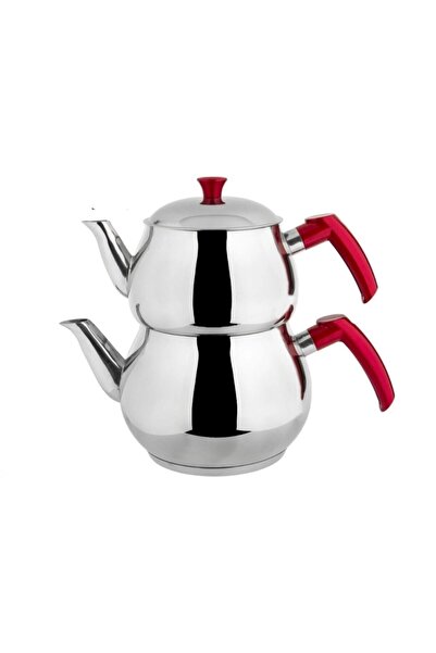 Genel Markalar Metalik Kendinden Süzgeçli Büyük Boy Çaydanlık Paslanmaz Çelik