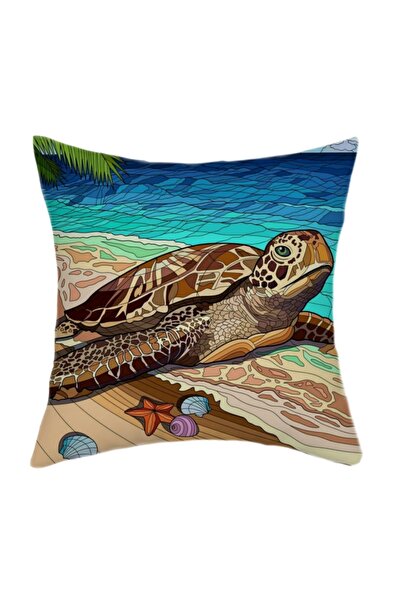 ALAMODECOR Κάλυμμα μαξιλαριού ριχτάρι με ψάρια από το υποθαλάσσιο υπογείο του ωκεανού