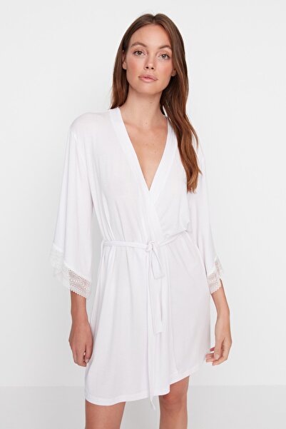Trendyol Collection Dressing Gown - White - Crop