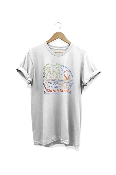 WİDİ Palma Štampano Bela T-shirt