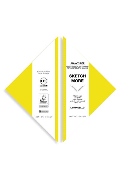 Poli Art Design Üçgen Eskiz Defteri (suluboya Ve Grafik Için) Watercolour Tri...
