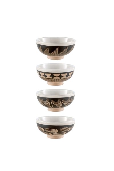 Paşabahçe Ceramic Bowl Set 4 Pcs 6X11 cm Size