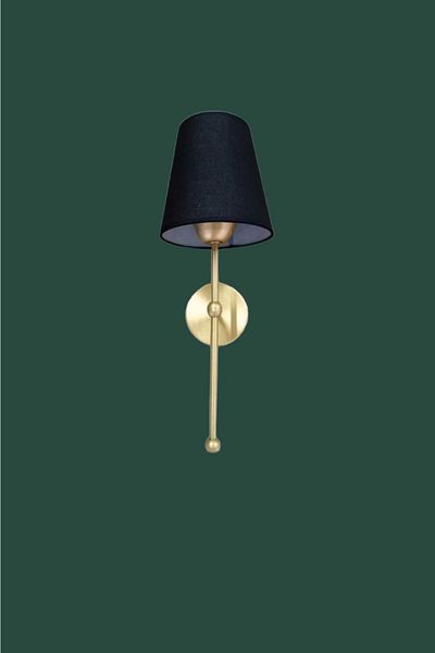 BSA LIGHTING Pars Single Antique Modern Sconce (With Black Lampshade)