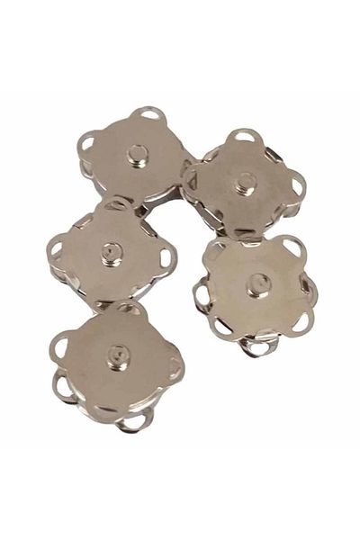 orhanucuzluk Μαγνητική τσάντα Snap Stitched Silver (50 τεμάχια)