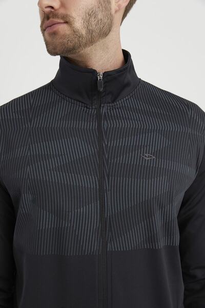 DYNAMO Men's Black Diving Fabric Tracksuit Set with Print Detail on the Front