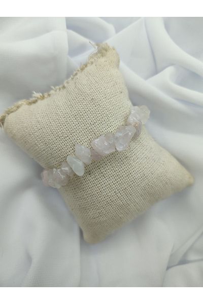 Senseour Pink Quartz Broken Natural Stone Bracelet