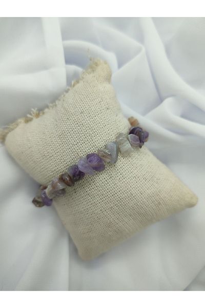 Senseour Amethyst Broken Natural Stone Bracelet