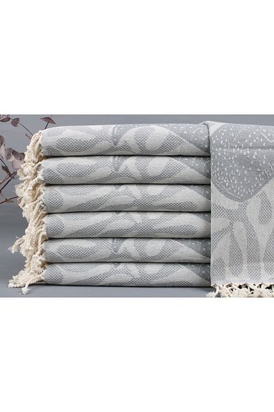 Kayra Export بيشتيمال رمادي غامق مقاس صغير 45x95 سم قطن بيسكير