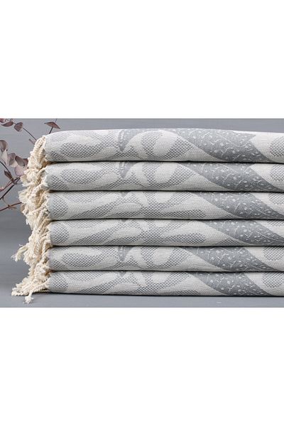 Kayra Export بيشتيمال رمادي غامق مقاس صغير 45x95 سم قطن بيسكير