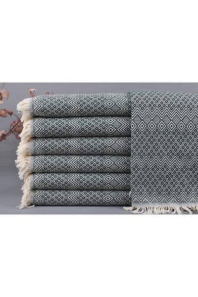 Kayra Export بيشتيمال بيشتيمال أخضر داكن 100x180 سم قطن بيشتيمال بطانية أطفال دافئة بيشتيمال