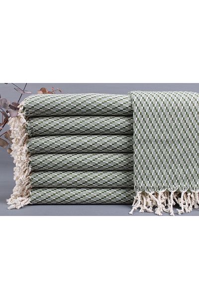 Kayra Export منشفة قطنية خضراء مقاس 95 × 170 سم - بالجملة، حمام وملابس زفاف