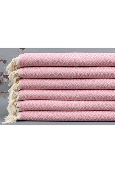 Kayra Export Peshtemal Pink Hand Peshtemal 50x95 سم قماش أطباق قطني للتخييم
