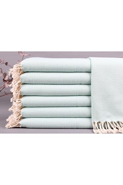 Kayra Export Peştemal Mint Çaydanlık Peştemalları Küçük Boy 50x100 Cm Pamuk P...