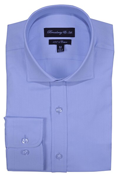 Ottomoda Erkek Oxford Pamuklu Uzun Kol Italyan Yaka Regular Gömlek,b5-015