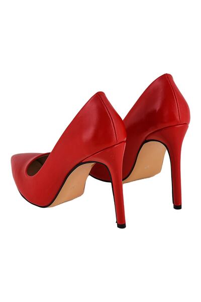 JustBow Kadın Kırmızı Topuklu Ayakkabı