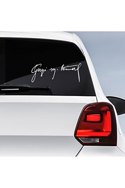 CARSESUAR Gazi Mustafa Kemal Atatürk Imza Sticker Araba Oto Sticker Motor Lap...