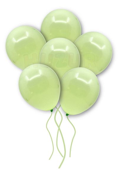 Huzur Party Store Green Macaron Balloon 10 Pieces 30 Cm Pastel Color Party Balloon Soft Color Birthday Party Concept