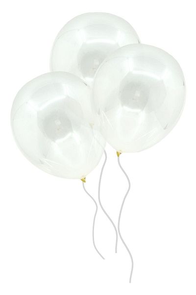 Huzur Party Store Transparent Balloon 10 Pieces 30 Cm Birthday Party Balloon with Balloon Sequin Confetti Put Inside