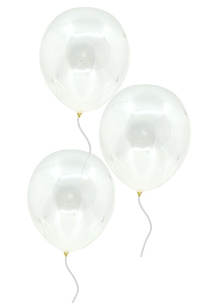 Huzur Party Store Transparent Balloon 10 Pieces 30 Cm Birthday Party Balloon with Balloon Sequin Confetti Put Inside