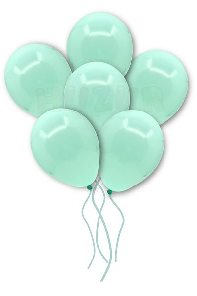 Huzur Party Store Water Green Macaron Balloon 50 Pieces 30 Cm Pastel Color Party Balloon Soft Color Birthday Party Concept