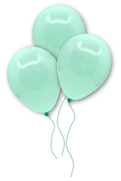Huzur Party Store Water Green Macaron Balloon 50 Pieces 30 Cm Pastel Color Party Balloon Soft Color Birthday Party Concept