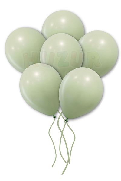 Huzur Party Store Mold Green Balloon 50 Pieces 30 Cm Pastel Dark Green Party Balloon Birthday Party Concept Themed Ornament