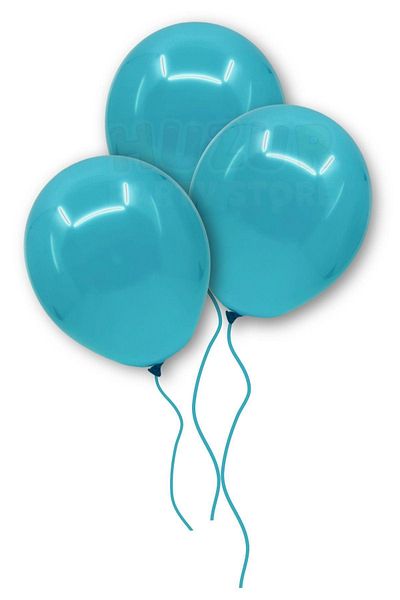 Huzur Party Store Turquoise Blue Balloon 10 Pieces 30 Cm Pastel Light Blue Color Party Balloon Birthday Party Concept Ornament