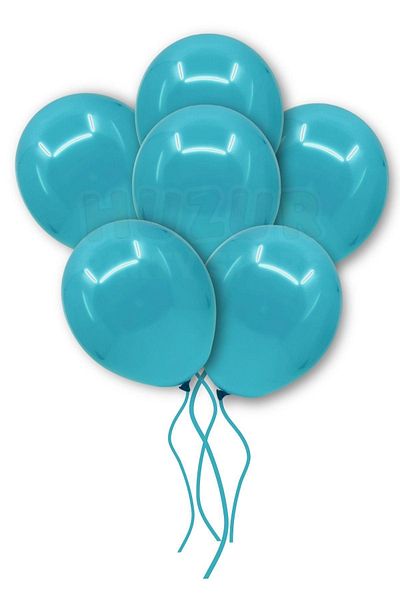 Huzur Party Store Turquoise Blue Balloon 10 Pieces 30 Cm Pastel Light Blue Color Party Balloon Birthday Party Concept Ornament