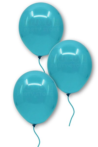 Huzur Party Store Turquoise Blue Balloon 10 Pieces 30 Cm Pastel Light Blue Color Party Balloon Birthday Party Concept Ornament
