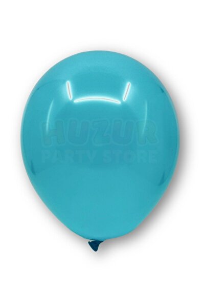 Huzur Party Store Turquoise Blue Balloon 10 Pieces 30 Cm Pastel Light Blue Color Party Balloon Birthday Party Concept Ornament
