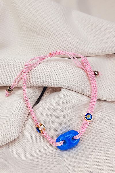 Nev Tasarım Syriac Bracelet with 2 Holes and Evil Eye Beads