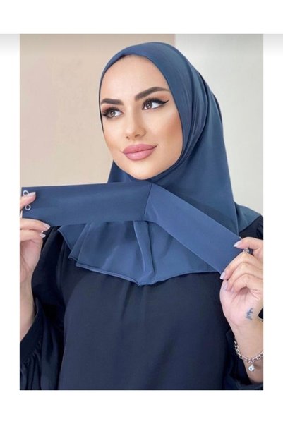 Generic Brand Eșarfă Hijab Snap pentru femei Indigo Bone Shawl