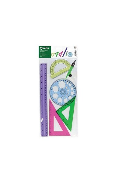 Caretta Karışık Pergel ve Cetvel Seti 6lı CC-6001