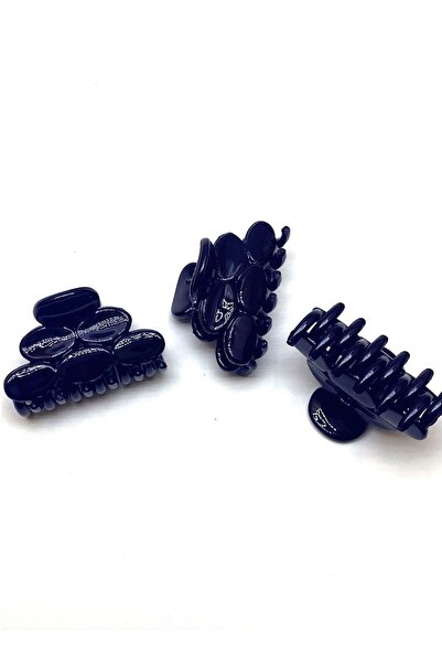 AlkazanAnkara حجم ميدي لون أسود إبزيم مزلاج 2 قطعة 4 سم