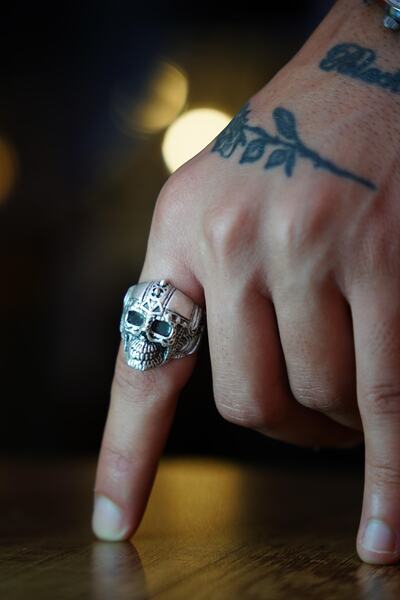 The Collection Elektronik Kurukafa Yüzük Ayarlanabilir Eskitme Gümüş Kaplama ...