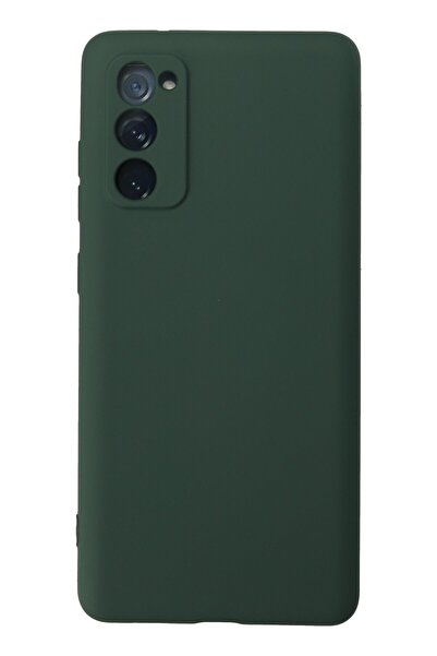 HappyCase Samsung Galaxy S20 Fe Kılıf Nano Içi Kadife Silikon - Koyu Yeşil