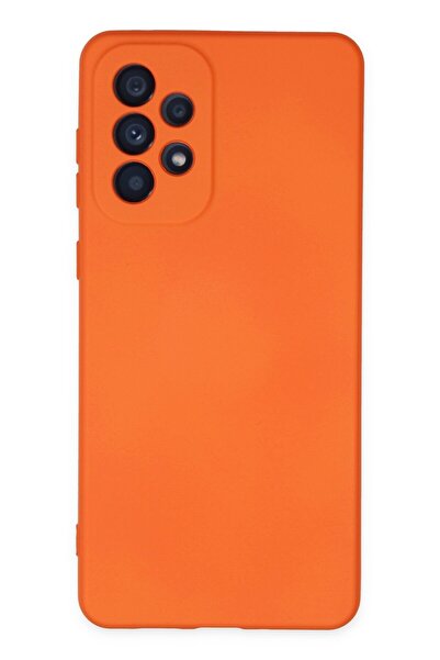 HappyCase Samsung Galaxy A23 4g Kılıf Nano Içi Kadife Silikon - Turuncu