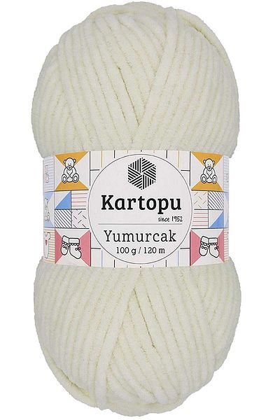Kartopu Yumurcak Velvet Πλεκτό Σπάνιο Λευκό K011 Μπαλάκι