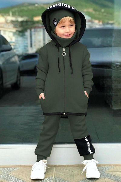 Riccotarz Boy's Beret Original Cool Green Tracksuit