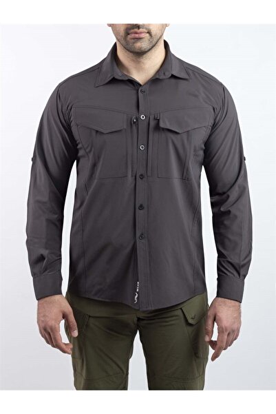 VAV WEAR Tactical Gömlek Esnek Fit Erkek Outdoor Giyim Terletmez Trekking Tacflex01