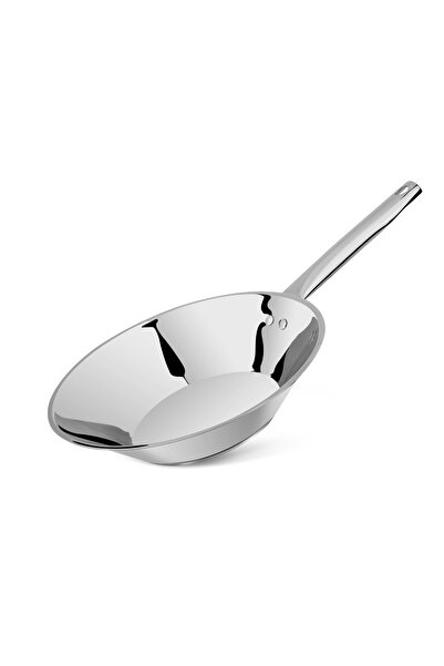 Lines 28 Cm Chef Steel Wok Pan Metal Handle