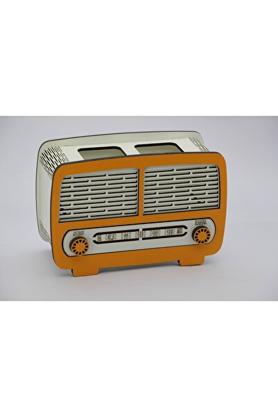 Ahşap Nostaljik Radyo Görünümlü Kalemlik