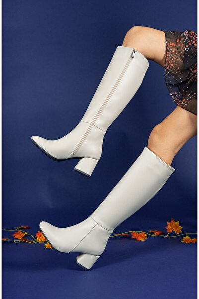 Riccon Bézs bőrű női csizma0012815y